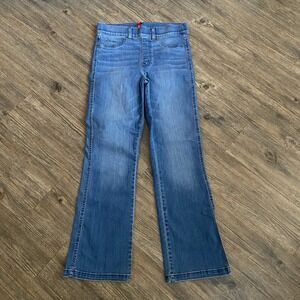 Spanx Blue Flare Bootcut Pull On Stretch Shaping Denim Jeans Women's Medium